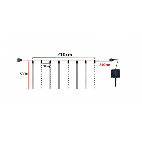 Światełka lampki zewnętrzne Padający Śnieg METEORY sople LAMP23MULTI - obrazek 5