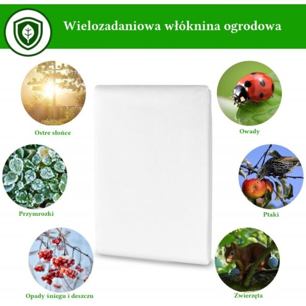 Wielozadaniowa agrowłóknina ogrodowa 2,5 x 5 m OA02 - obrazek 3