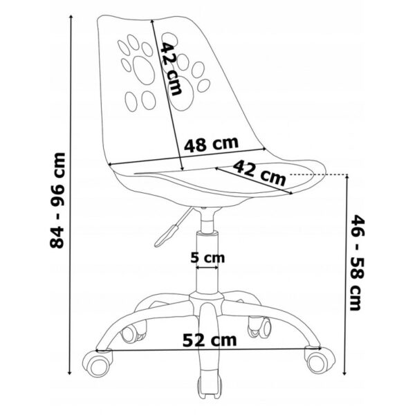 Fotel biurowy Puppy Love obrotowy do biurka KO16BCZ - obrazek 5