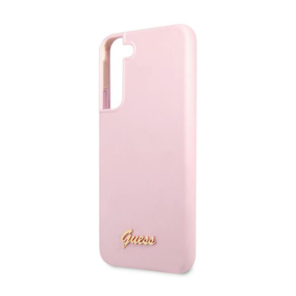 Guess Silicone Script Metal Logo - Etui Samsung Galaxy S22+ (lawenda) - obrazek 7