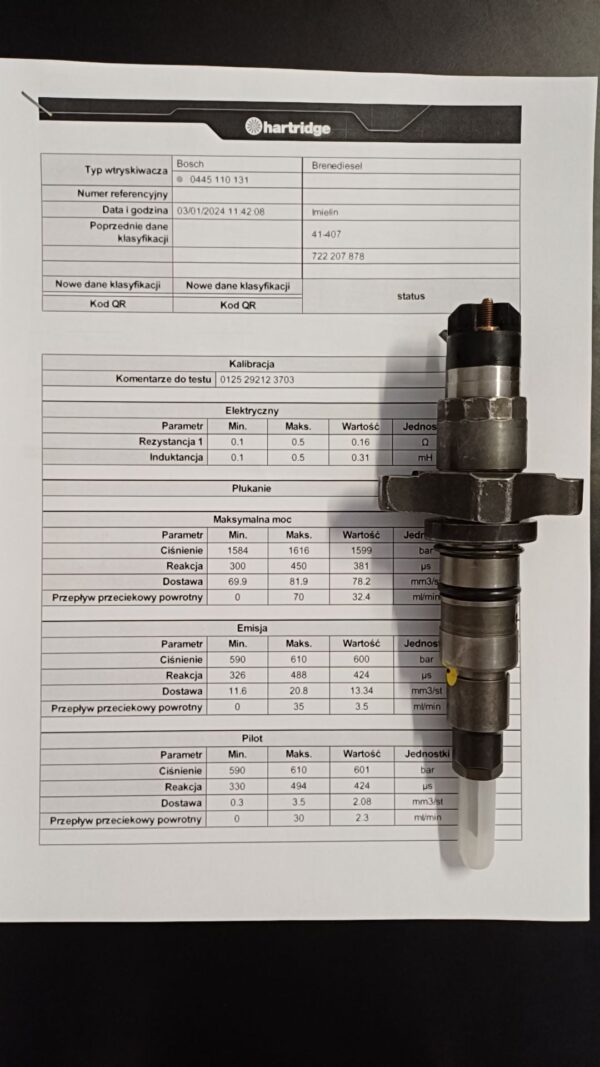 Wtryskiwacz Volkswagen Worker Electronic 3.9/5.9 - 0445120007 - obrazek 3