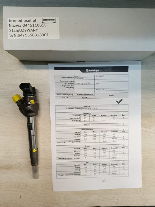 Wtryskiwacz BMW 1 Series 2.0 2015 - 0445110613 - obrazek 3