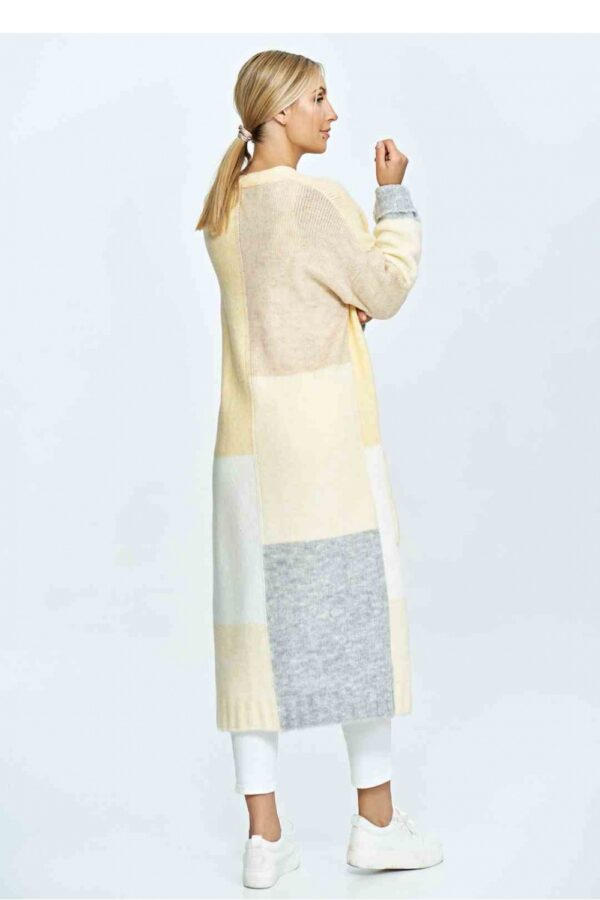 Sweter Kardigan Model M896 Yellow/Beige - Figl - obrazek 4