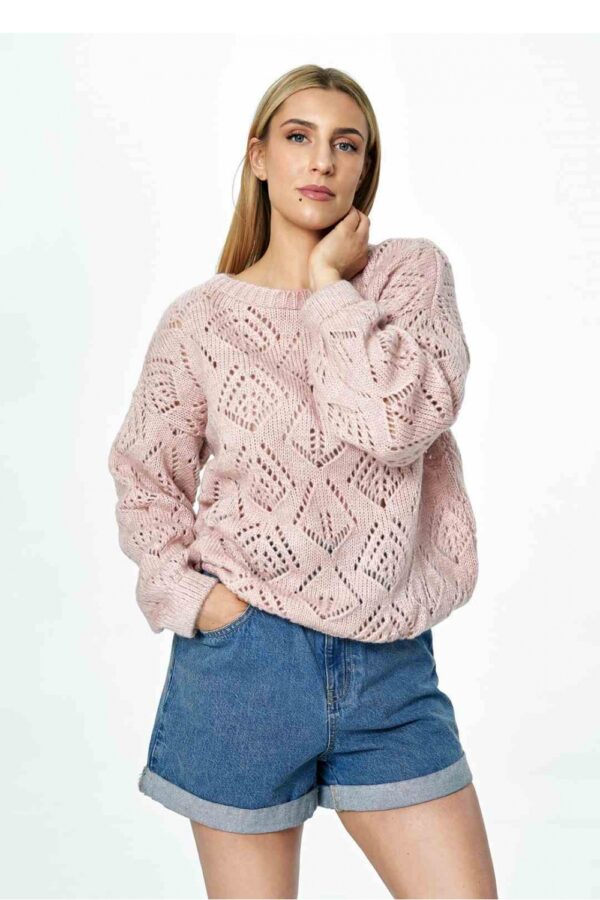 Sweter Damski Model M887 Light Pink - Figl - obrazek 5