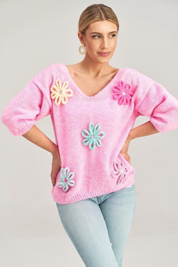 Sweter Damski Model M994 Pink - Figl - obrazek 3