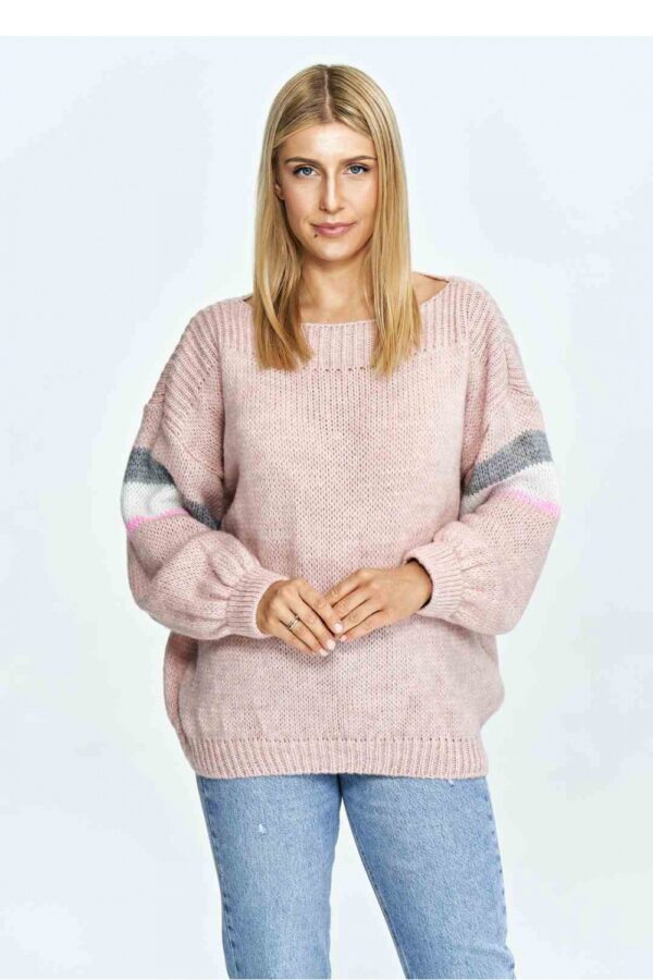 Sweter Damski Model M909 Light Pink - Figl - obrazek 3