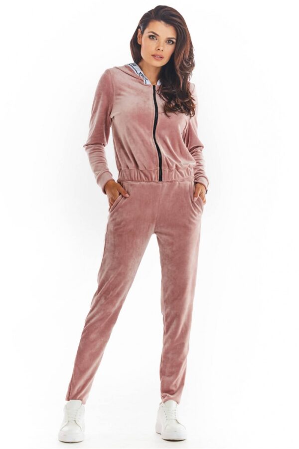 Bluza Damska Model A373 Pink Welur - awama - obrazek 3