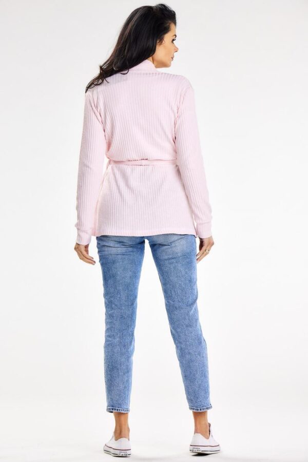 Sweter Kardigan Model A655 Powder Pink - awama - obrazek 4