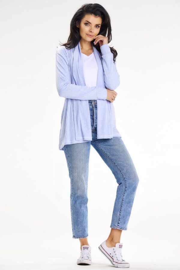 Sweter Kardigan Model A655 Blue - awama - obrazek 3