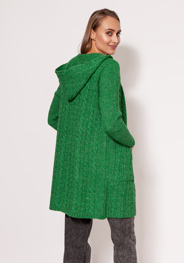 Sweter Kardigan Model PA019 Green - MKM - obrazek 3