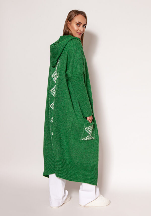 Sweter Kardigan Model PA020 Green - MKM - obrazek 3