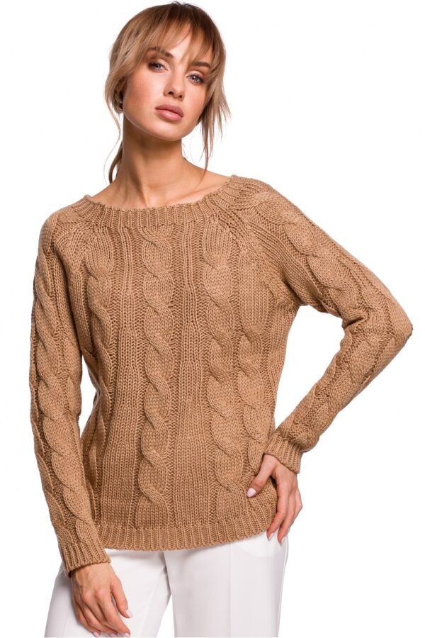 Sweter Damski Model MOE511 Beige - Moe