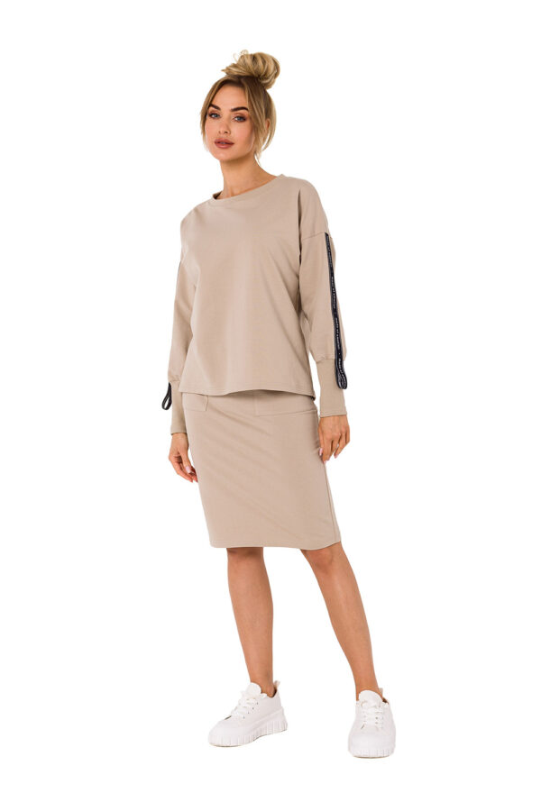 Bluza Damska Model MOE727 Beige - Moe - obrazek 3