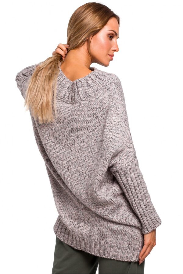 Sweter Damski Model MOE470 Grey - Moe - obrazek 4