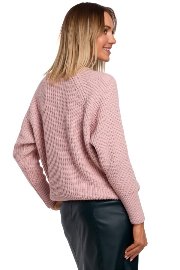 Sweter Damski Model MOE537 Pink - Moe - obrazek 4