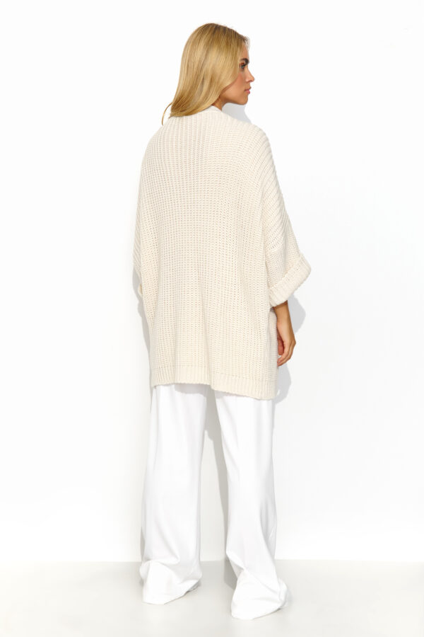 Sweter Kardigan Model S145 Light Beige - Makadamia - obrazek 4