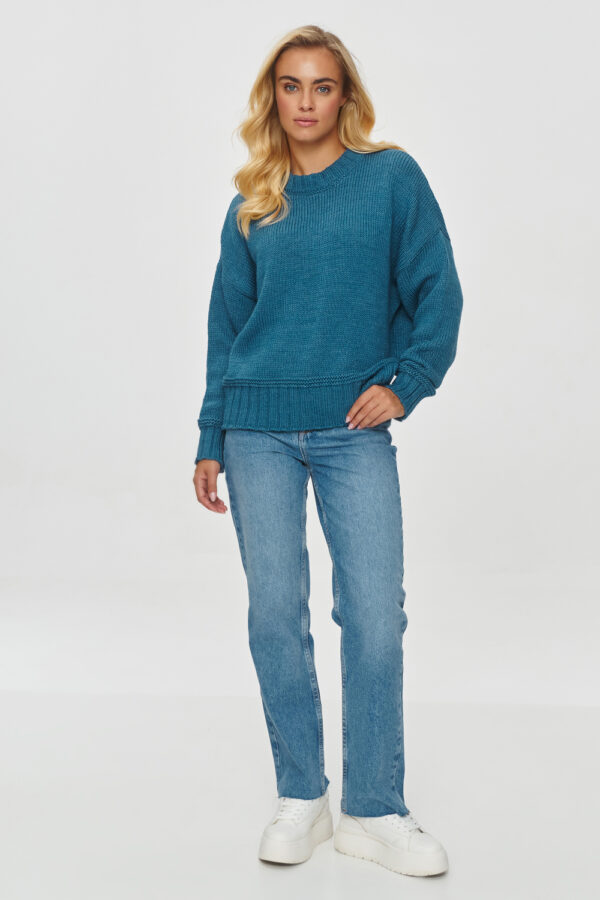 Sweter Damski Model S151 Blue Jeans - Makadamia - obrazek 3