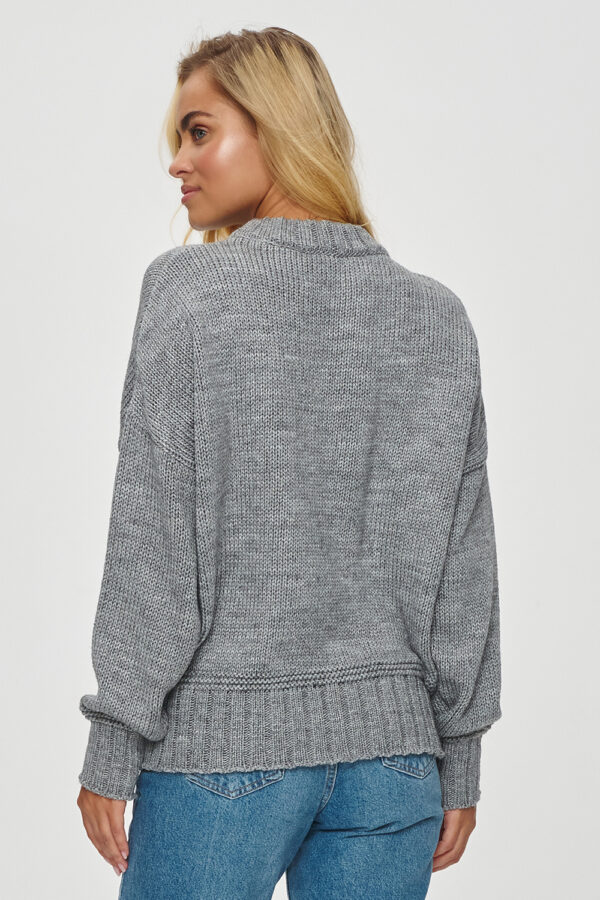 Sweter Damski Model S151 Grey Melange - Makadamia - obrazek 4