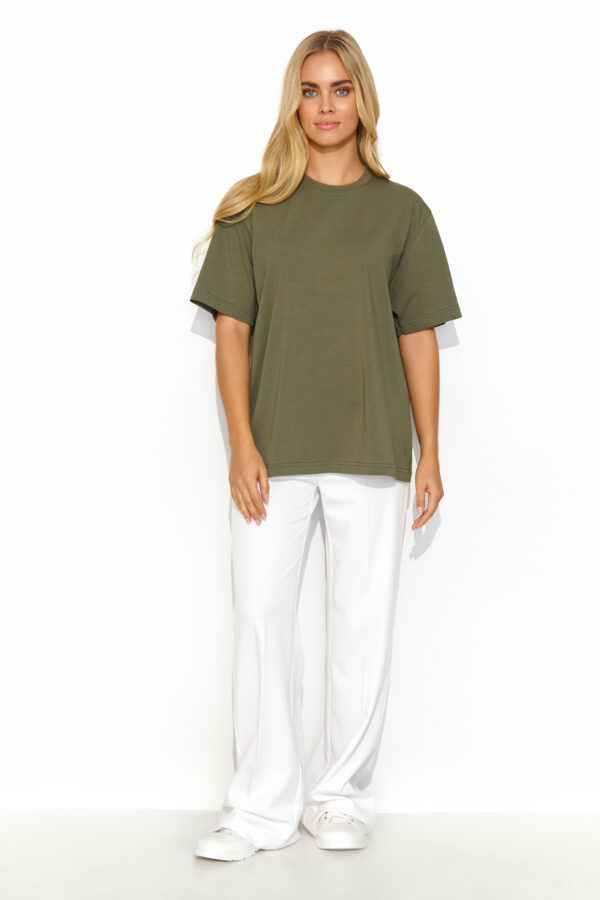 T-shirt Damski Model M826 Khaki - Makadamia - obrazek 3