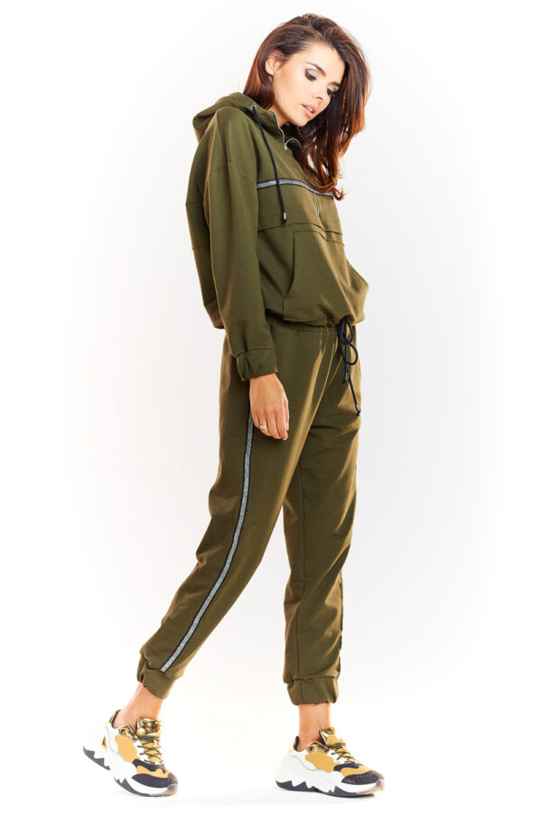 Spodnie Dresowe Model M231 Khaki - Infinite You - obrazek 3