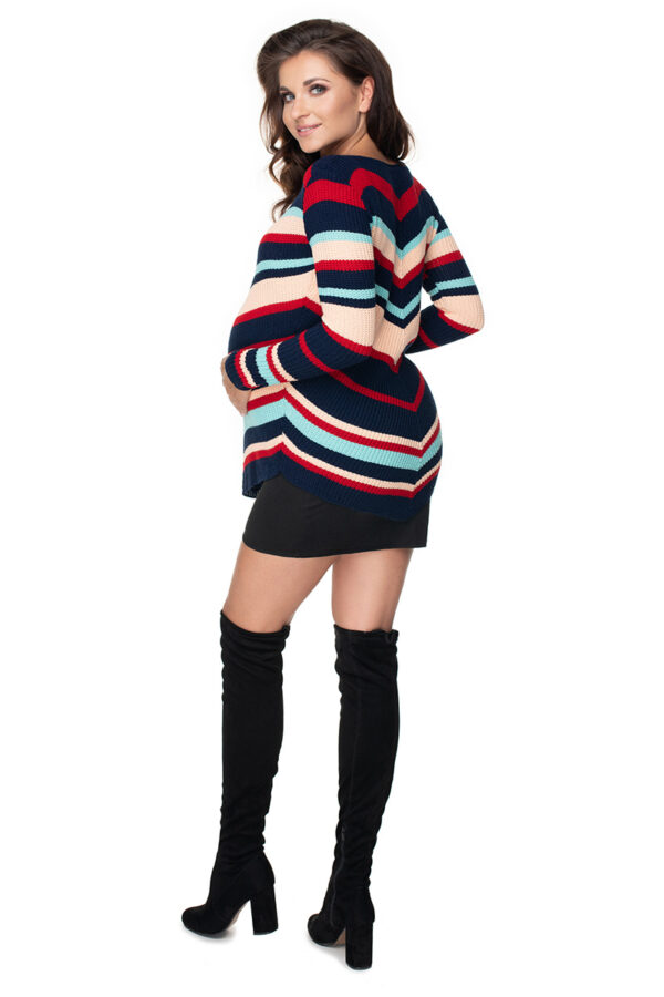 Sweter Ciążowy Model 40032 Navy - PeeKaBoo - obrazek 4