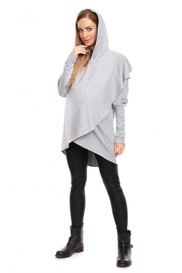 Bluza Ciążowa Model 0146 Grey - PeeKaBoo - obrazek 3