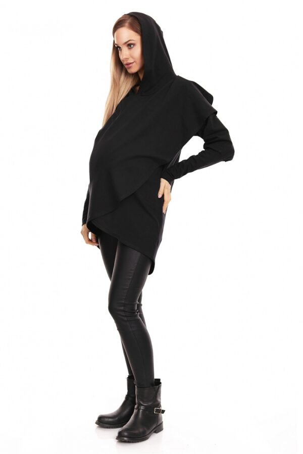 Bluza Ciążowa Model 0146 Black - PeeKaBoo - obrazek 3