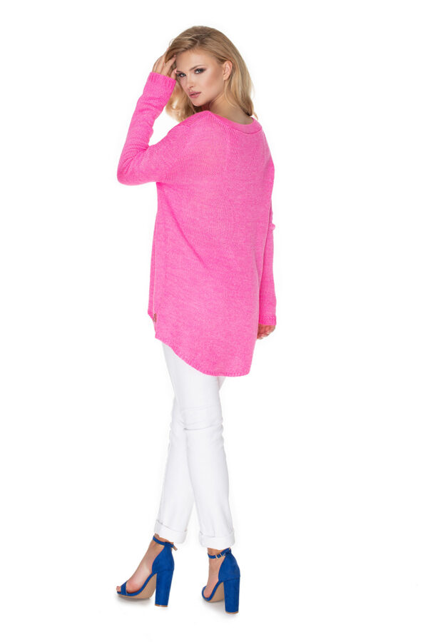 Sweter Damski Model 30067 Neon Pink - PeeKaBoo - obrazek 4