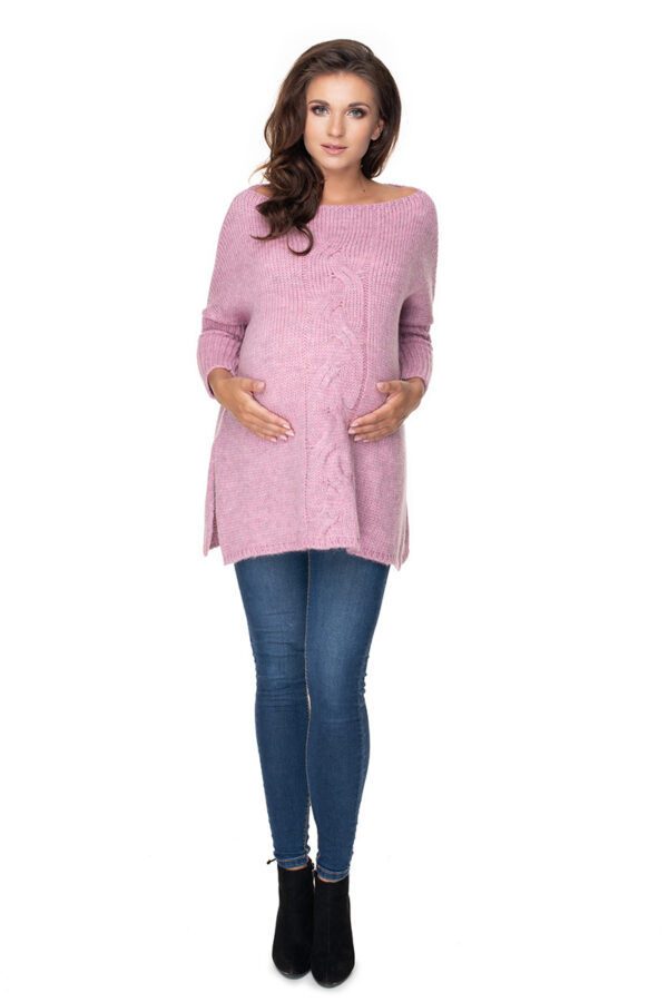 Sweter Ciążowy Model 30075 Lila - PeeKaBoo - obrazek 3