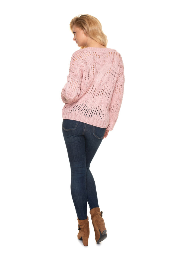 Sweter Damski Model 30076 Dirty Pink - PeeKaBoo - obrazek 3