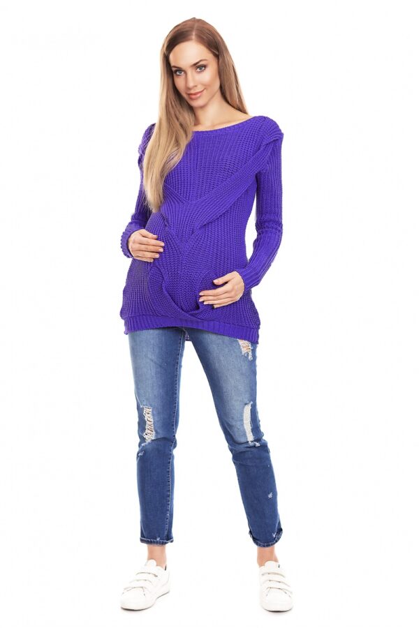 Sweter Ciążowy Model 40029 Violet - PeeKaBoo - obrazek 3