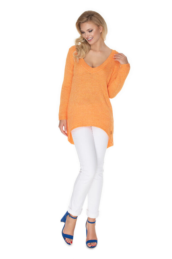 Sweter Damski Model 30067 Orange - PeeKaBoo - obrazek 3