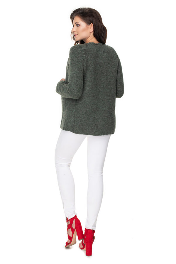 Sweter Kardigan Model 30074 Khaki - PeeKaBoo - obrazek 4