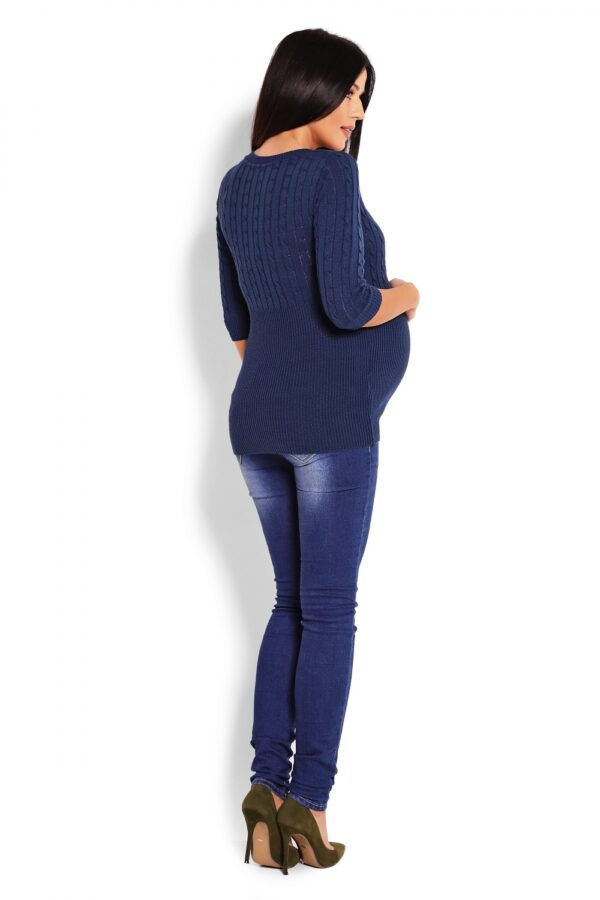 Sweter Damski Model 70008C Petrol Navy - PeeKaBoo - obrazek 4