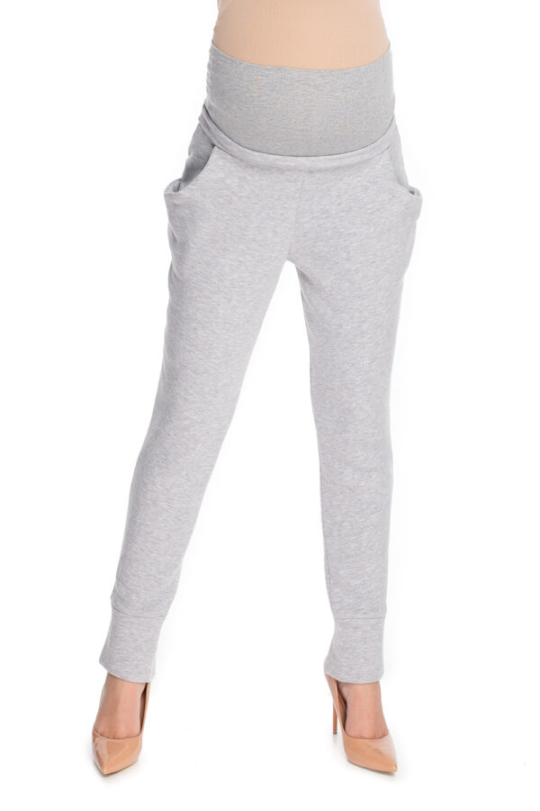 Spodnie Ciążowe Model 0175 Grey - PeeKaBoo