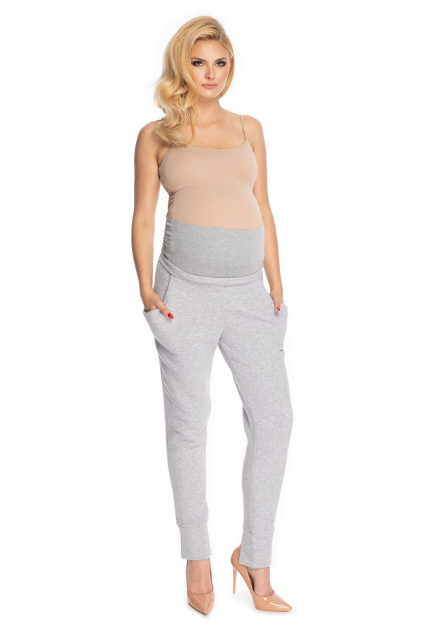 Spodnie Ciążowe Model 0175 Grey - PeeKaBoo - obrazek 3