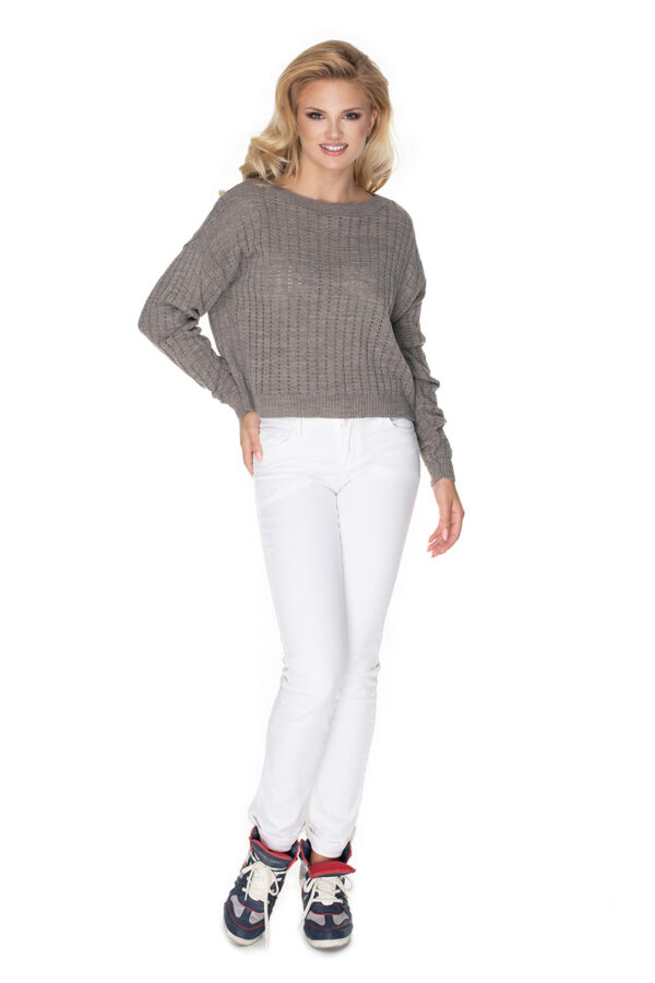 Sweter Damski Model 70022 Cappuccino - PeeKaBoo - obrazek 3