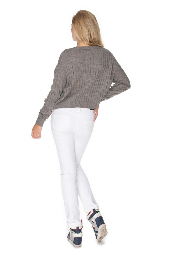 Sweter Damski Model 70022 Cappuccino - PeeKaBoo - obrazek 4