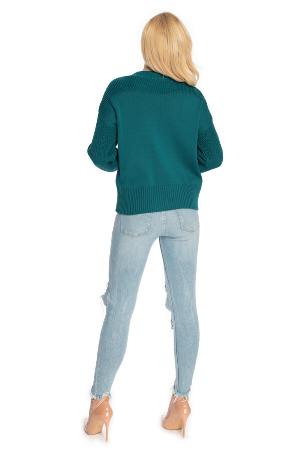 Sweter Damski Model 70035 Green - PeeKaBoo - obrazek 4