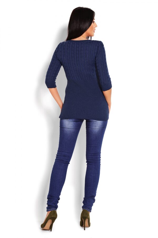 Sweter Damski Model 70008 Petrol Navy - PeeKaBoo - obrazek 4