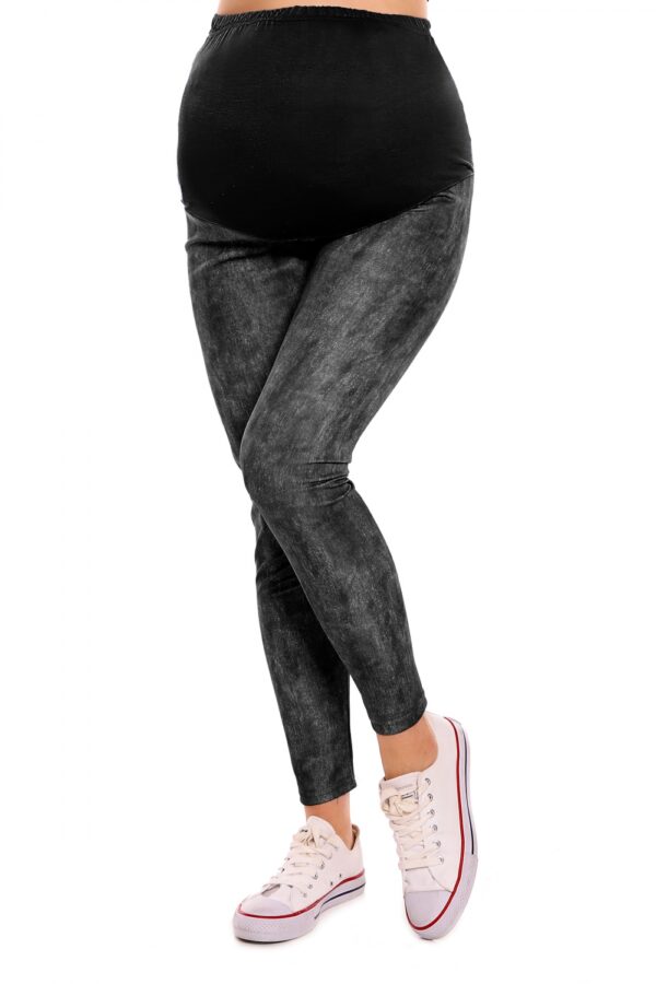 Legginsy Ciążowe Model 1684 Black - PeeKaBoo - obrazek 3