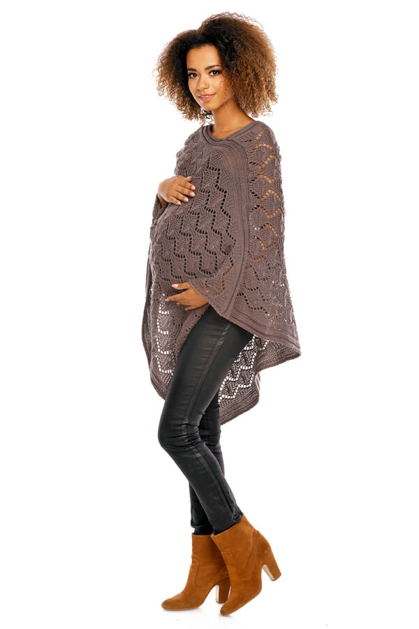 Sweter Poncho model 30012C Mocca - PeeKaBoo - obrazek 4