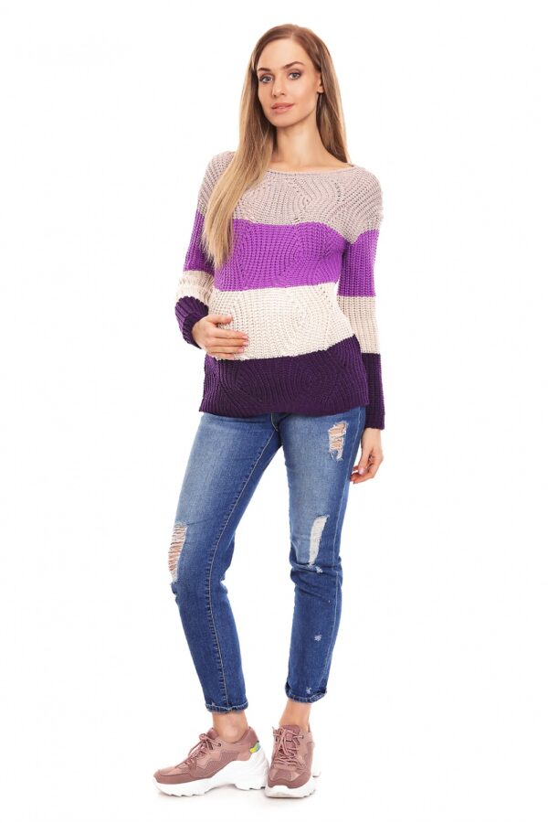 Sweter Ciążowy Model 70019 Violet - PeeKaBoo - obrazek 3