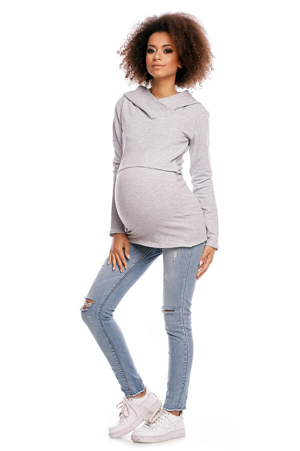 Bluza model 1473 Light Gray - PeeKaBoo - obrazek 4