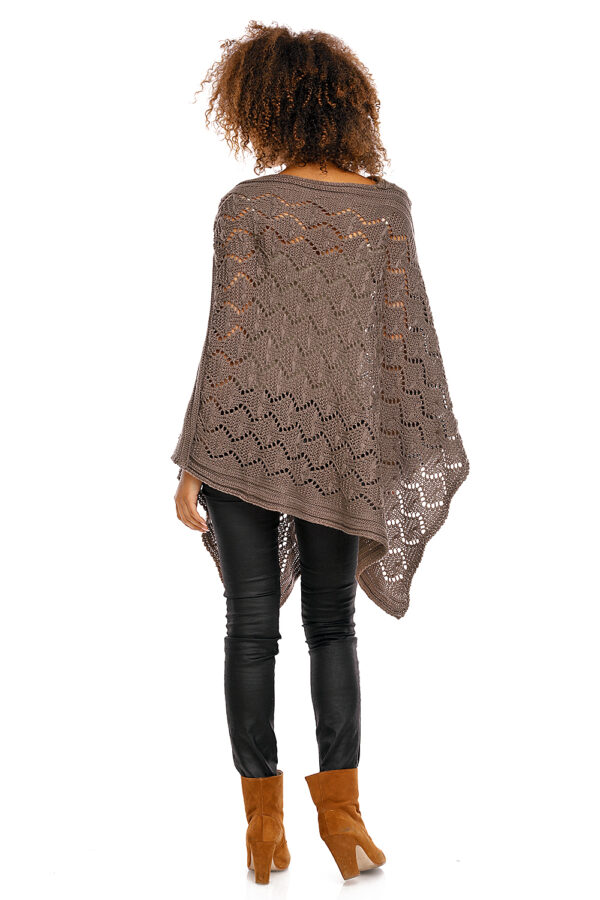 Sweter Poncho model 30012 Mocca - PeeKaBoo - obrazek 5