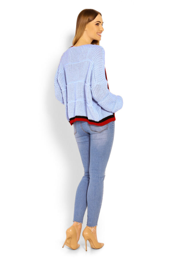 Sweter Ciążowy Model 60004C Sky Blue - PeeKaBoo - obrazek 4