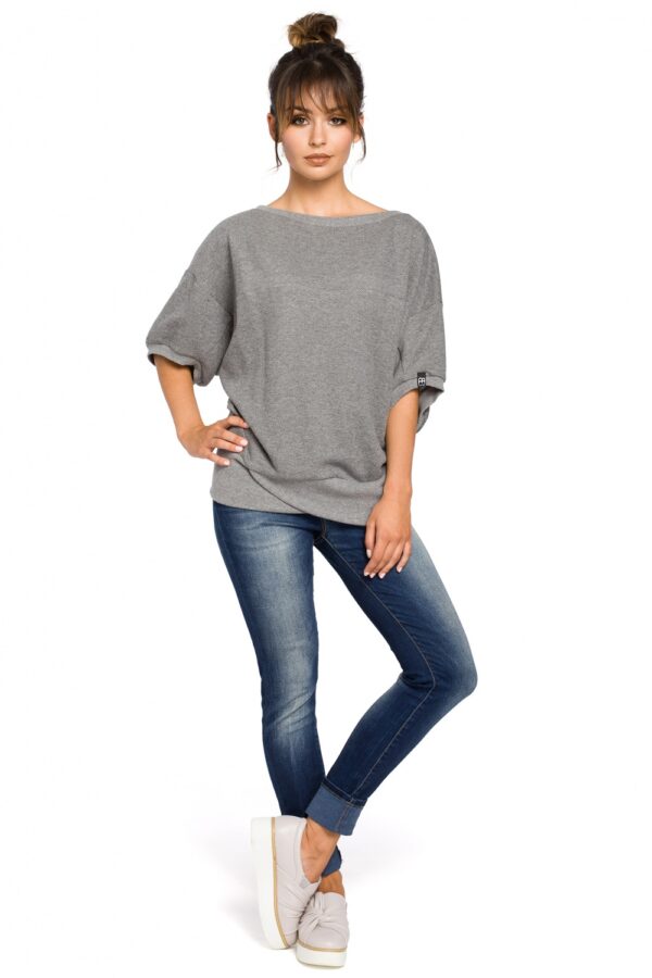 Bluza Damska Model B048 Grey - BeWear - obrazek 3