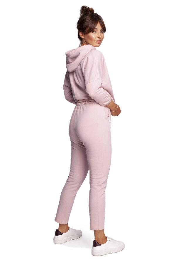 Spodnie Dresowe Model B240 Powder Pink - BeWear - obrazek 3