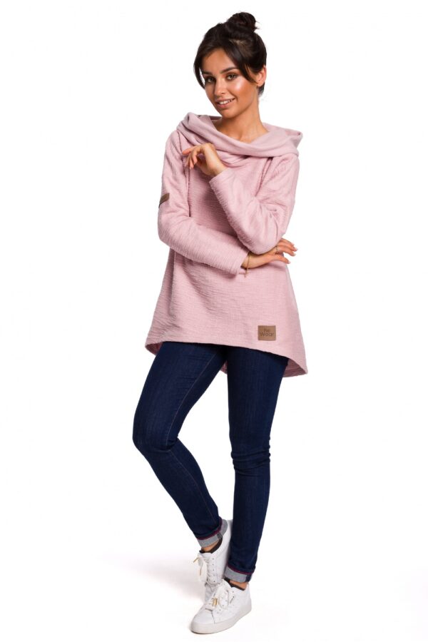 Bluza Damska Model B131 Powder Pink - BeWear - obrazek 3