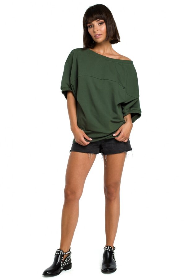 Bluza Damska Model B079 Green - BeWear - obrazek 3